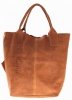 Bőr táska shopper bag Genuine Leather vörös 777